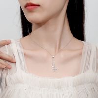 Simple Style Star Sterling Silver Plating Inlay Zircon Pendant Necklace main image 5