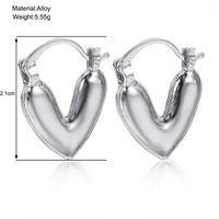 Wholesale Jewelry Ig Style Sweet Heart Shape Alloy Plating Earrings main image 3