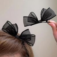 Women's Elegant Cute Retro Bow Knot Synthetics Cloth Gauze Lace Hair Clip main image 2