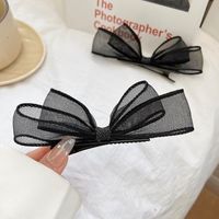 Women's Elegant Cute Retro Bow Knot Synthetics Cloth Gauze Lace Hair Clip sku image 1