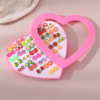 Cute  Children Korean Love Boxed Earrings Wholesale sku image 2