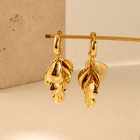 1 Pair Simple Style Solid Color Irregular Plating Alloy Drop Earrings main image 7