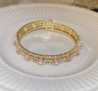 Elegant Sweet Color Block Copper Zircon Bracelets In Bulk main image 3