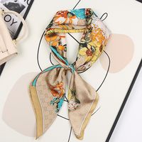 Women's Streetwear Flower Satin Printing Silk Scarf main image 5