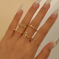 Simple Style Star Solid Color Copper Zircon Rings In Bulk main image 3