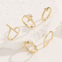 Simple Style Star Solid Color Copper Zircon Rings In Bulk main image 5