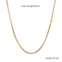 Simple Style Streetwear Solid Color Stainless Steel Plating Necklace main image 2