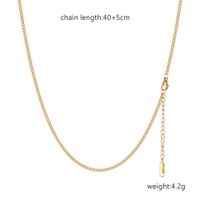 Simple Style Streetwear Solid Color Stainless Steel Plating Necklace sku image 6