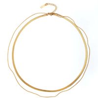 Simple Style Streetwear Solid Color Stainless Steel Plating Necklace sku image 12