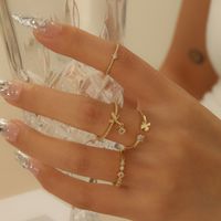 Simple Style Solid Color Rhombus Copper Gold Plated Zircon Rings In Bulk main image 5