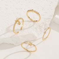 Simple Style Solid Color Rhombus Copper Gold Plated Zircon Rings In Bulk main image 4