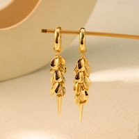 1 Pair Simple Style Solid Color Irregular Plating Alloy Drop Earrings main image 8