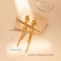 1 Pair Casual Simple Style Star Tassel Pearl Plating Alloy Drop Earrings main image 2
