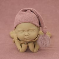 Baby Mädchen Babys Einfacher Stil Einfarbig Pompons Babymütze sku image 8