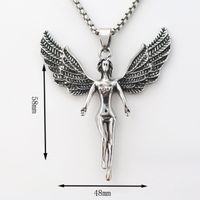Hip-hop Streetwear Geometric Angel Wings Alloy Unisex Pendant Necklace main image 2