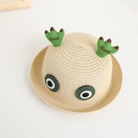 Children Unisex Cute Animal Straw Hat main image 6