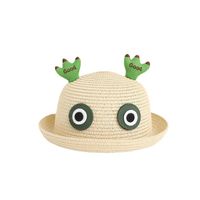 Children Unisex Cute Animal Straw Hat main image 5