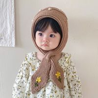 Children Unisex Simple Style Flower Wool Cap sku image 2