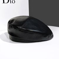 Women's Basic Lady Simple Style Solid Color Eaveless Beret Hat main image 1