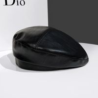 Women's Basic Lady Simple Style Solid Color Eaveless Beret Hat sku image 1