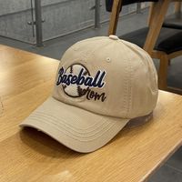 Unisex Sports Letter Ball Curved Eaves Baseball Cap sku image 4