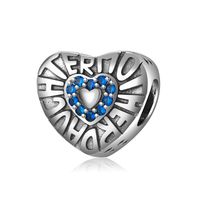 Mama Simple Style Letter Heart Shape Crown Sterling Silver Inlay Zircon Jewelry Accessories sku image 4