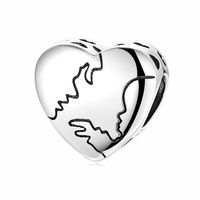 ماما أسلوب بسيط رسالة شكل القلب تاج الفضة الاسترليني ترصيع الزركون اكسسوارات المجوهرات sku image 1