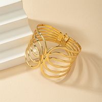 Nordic Style Exaggerated Sexy Curve Lines Alloy Women's Bangle sku image 1