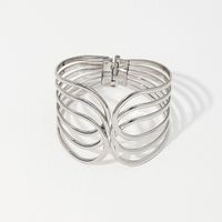 Nordic Style Exaggerated Sexy Curve Lines Alloy Women's Bangle sku image 2