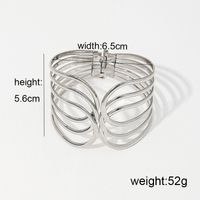 Nordic Style Exaggerated Sexy Curve Lines Alloy Women's Bangle main image 3