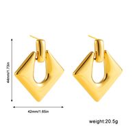 1 Paire Style Vintage Géométrique Forme De Cœur Placage Acier Inoxydable Acier Au Titane Boucles D'oreilles Cerceau sku image 7