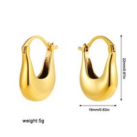 1 Pair Vintage Style Geometric Heart Shape Plating Stainless Steel Titanium Steel Hoop Earrings sku image 1