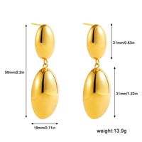 1 Paire Style Vintage Géométrique Forme De Cœur Placage Acier Inoxydable Acier Au Titane Boucles D'oreilles Cerceau sku image 6