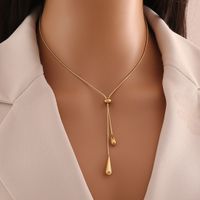 Stainless Steel 18K Gold Plated Simple Style Commute Plating Water Droplets Jewelry Set main image 4
