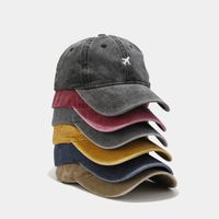 Unisex Simple Style Airplane Embroidery Curved Eaves Baseball Cap main image 1