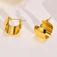 Simple Style Geometric Titanium Steel Metal Earrings 1 Pair main image 3