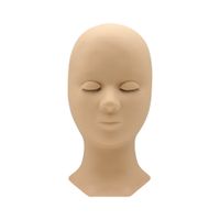 Lady Human Face Artificial Fiber Eyelash Hair Practice Head Mold 1 Piece sku image 2
