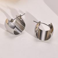 Simple Style Geometric Titanium Steel Metal Earrings 1 Pair main image 4