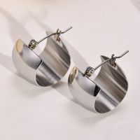 Simple Style Geometric Titanium Steel Metal Earrings 1 Pair main image 5