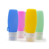 Casual Vacation Solid Color Silica Gel Portable Storage Bottle main image 8