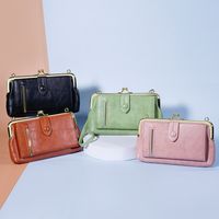 Women's Solid Color Pu Leather Clasp Frame Wallets main image 3