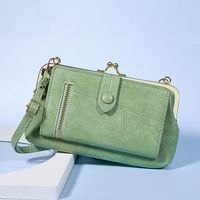 Women's Solid Color Pu Leather Clasp Frame Wallets main image 4