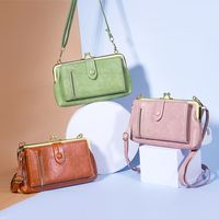 Women's Solid Color Pu Leather Clasp Frame Wallets main image 1