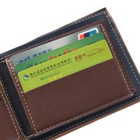 Men's Solid Color Pu Leather Flip Cover Coin Purse main image 4