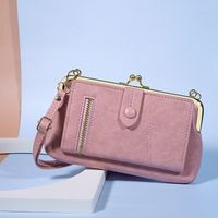 Women's Solid Color Pu Leather Clasp Frame Wallets sku image 4