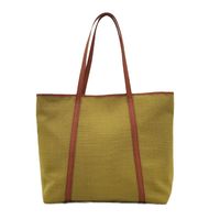 Women's Canvas Solid Color Vintage Style Square Zipper Shoulder Bag main image 6