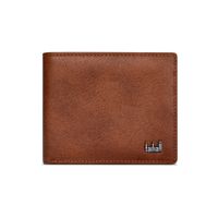 Men's Solid Color Leather Flip Cover Coin Purse main image 2