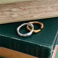 Einfacher Stil Einfarbig Sterling Silber Offener Ring main image 5