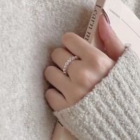 Simple Style Geometric Sterling Silver Open Rings main image 2