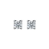 1 Pair Simple Style Geometric Square Gra Plating Inlay Sterling Silver Moissanite Ear Studs main image 3